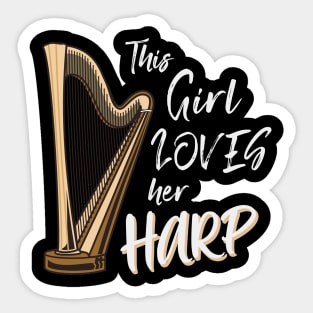 Harpist Harp Sticker